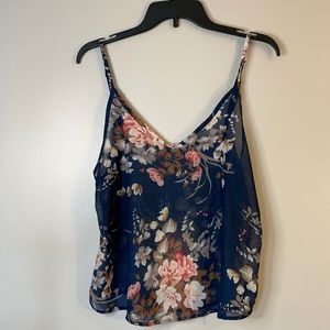 Floral sheer tank